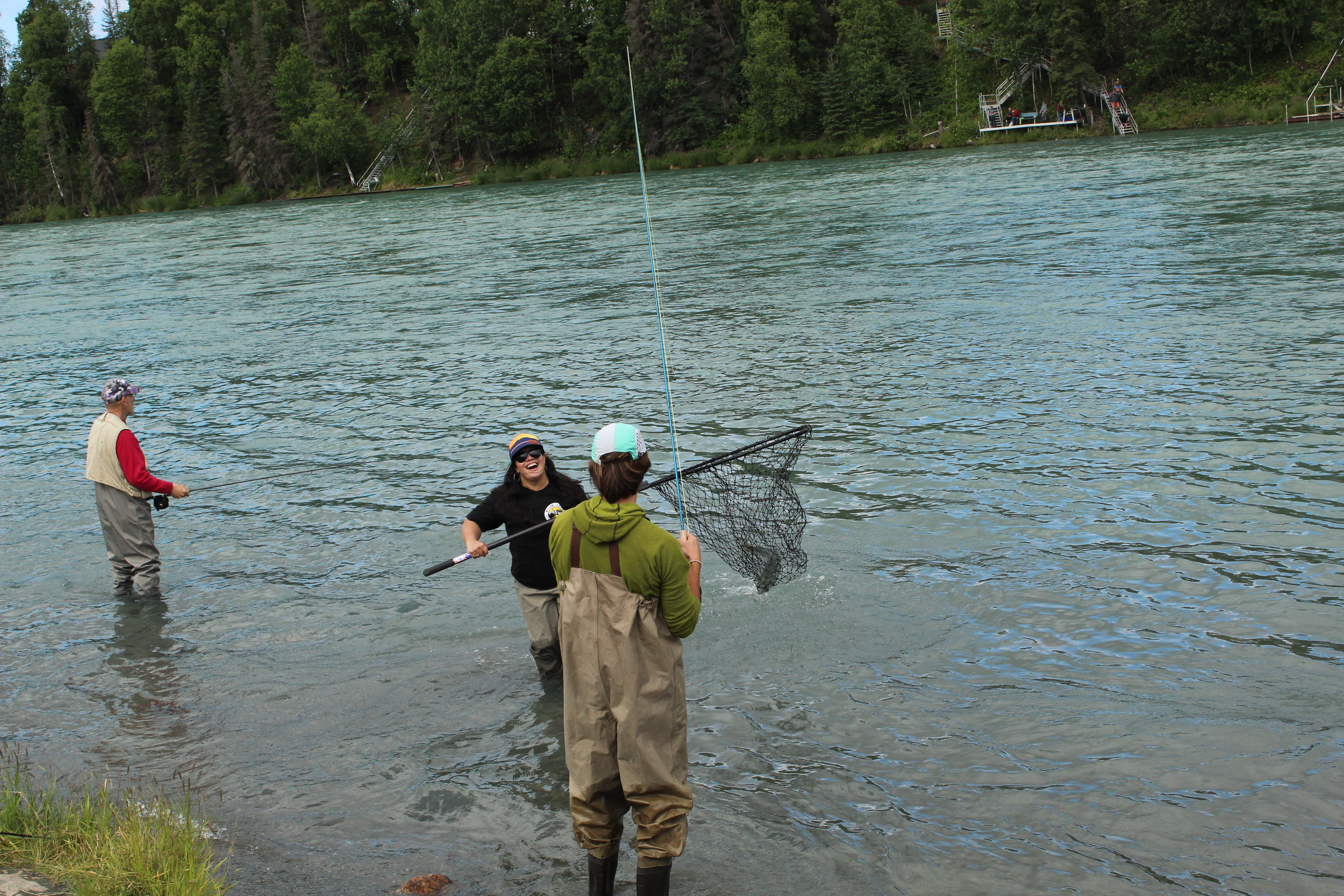 Flop and Amanda Fishing